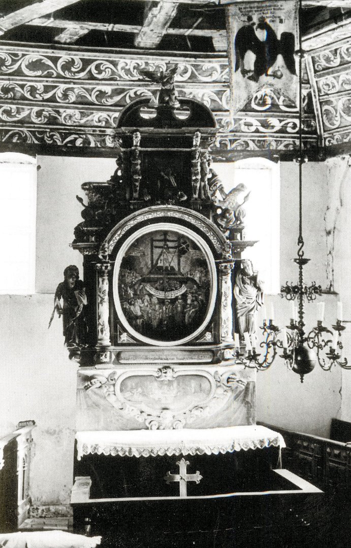 Zdjęcie 4. Ołtarz główny, sprzed 1945 r.