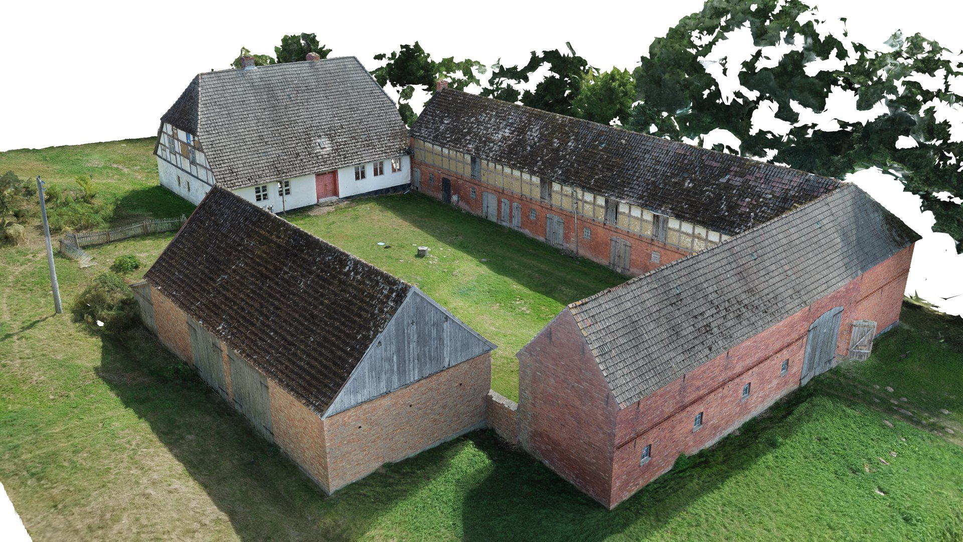 Figure 16. Digital model rendering – northwest view of the homestead.